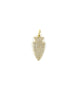 14K Gold Diamond Arrowhead Charm