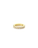 14K Gold Oval Pave Diamond Charm Spacer