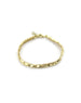 6" 14K Gold Rectangle Pyramid Link Bracelet