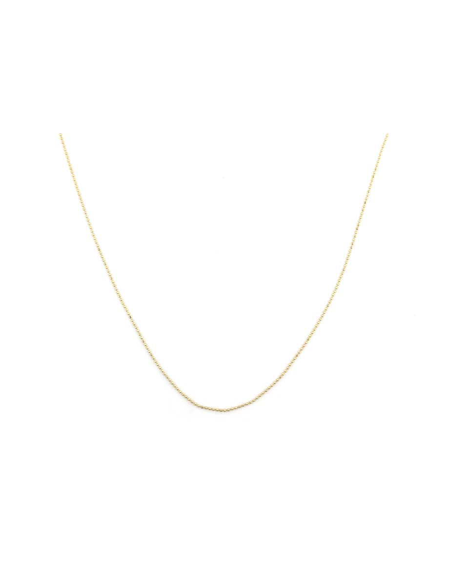 Tiny 14K Gold Dotted Adjustable Chain