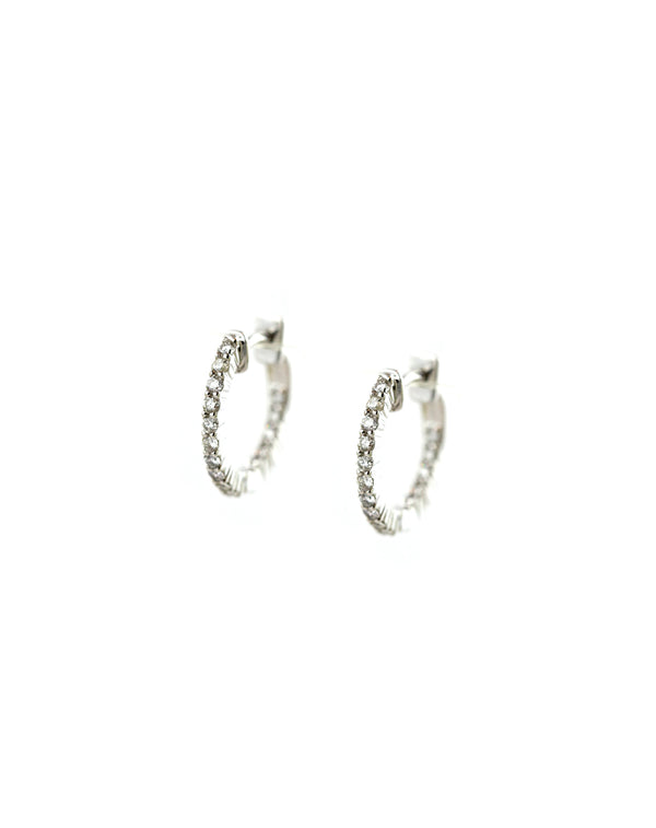 5/8" 14K WG .47ct Diamond Huggies