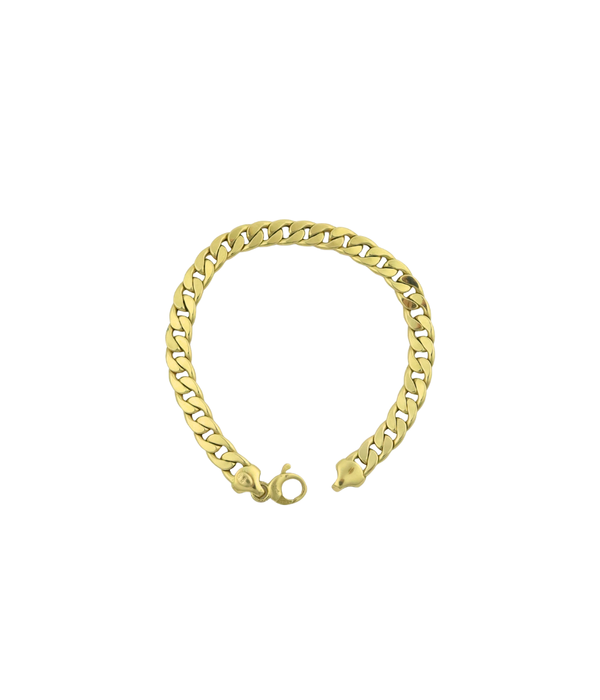14K Gold Flat Cuban 6.25mm Bracelet