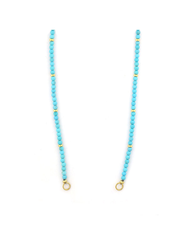 Lock Ready: Open 3mm Smooth Round Turquoise Strand