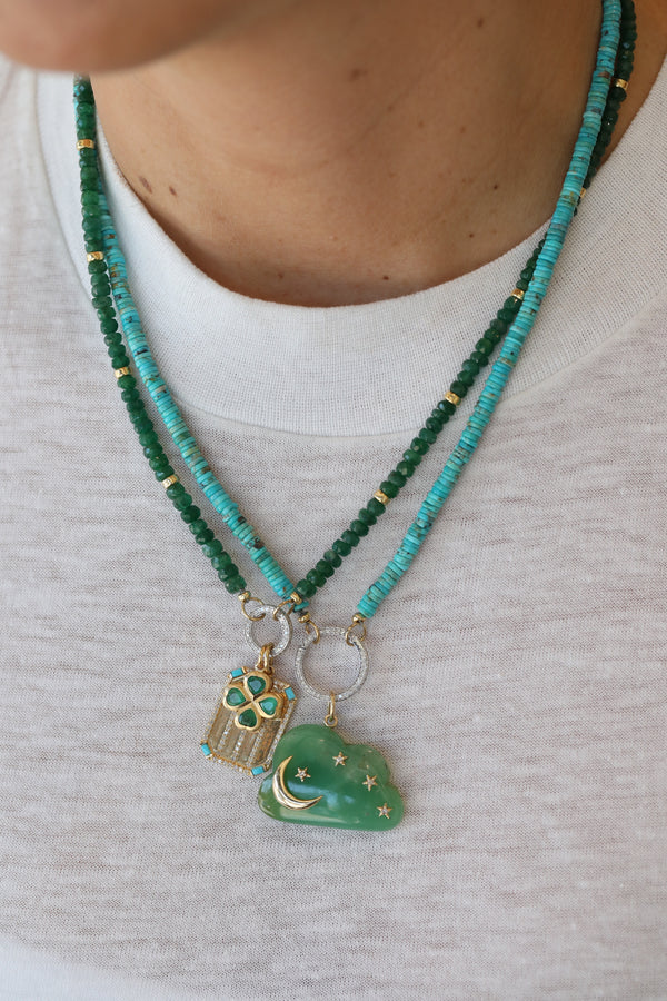 Lock Ready: Open Forest Green Dyed Sapphire Strand