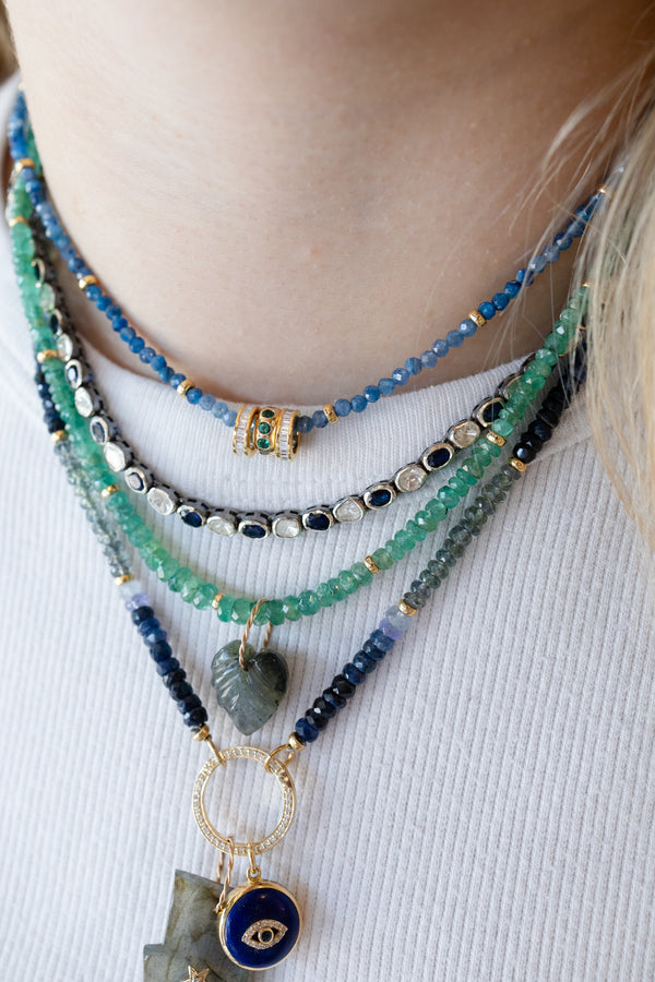 8mm Round 14K Yellow Gold Channel Set Diamond Spacer