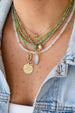 Mini 14K Gold Diamond Peace Sign Charm