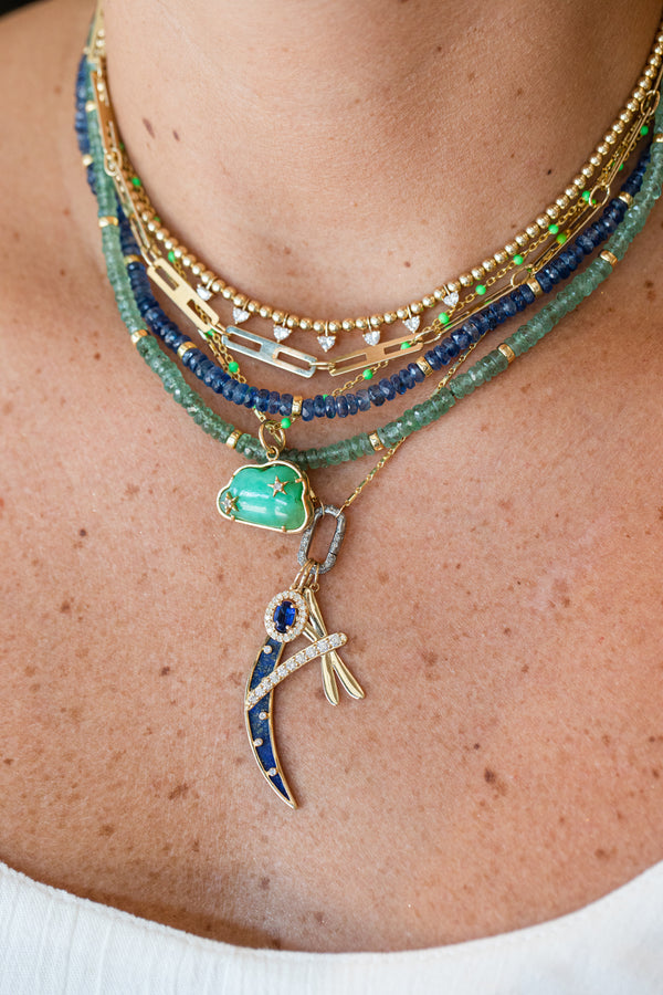 14K Gold Diamond Dragonfly Charm