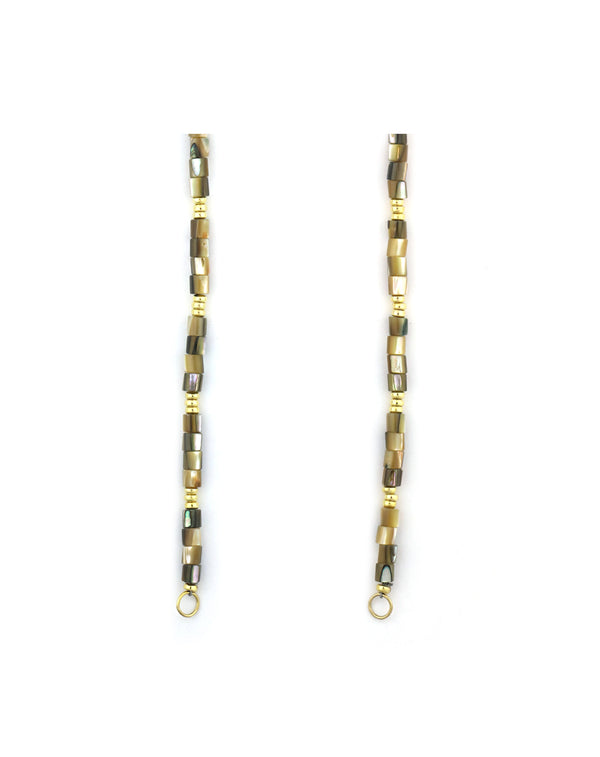 Lock Ready: Open Abalone Rondelle Trio Necklace