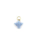 Small 14K Gold Carved Blue Opal Thunderbird Charm