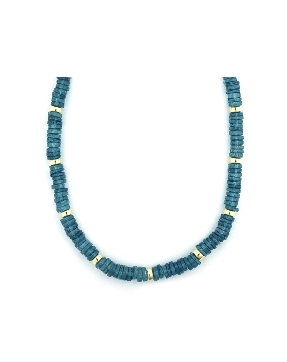 7mm Heishi Blue Topaz Rondelle