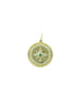 14K Gold Diamond & Emerald Compass