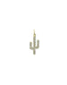 14K Gold Diamond Cactus Charm