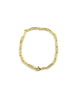 14K Gold Small Dotted Paper Clip Link Bracelet