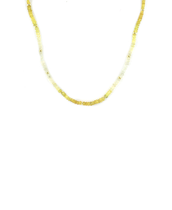 Golden Ombre Sapphire Rondelle Necklace