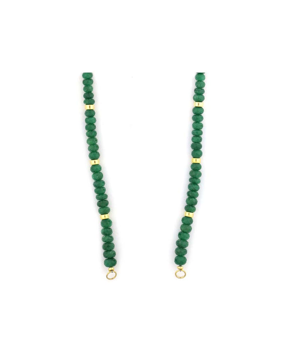Lock Ready: Open Graduated Green Sapphire Rondelle Strand