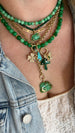 14K Gold Mini Chrysoprase Cloud Charm
