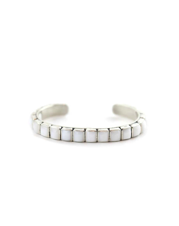 Federico Single Row Mother of Pearl Tile Cuff