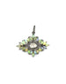 Silver Polki Diamond Opal Evil Eye Charm