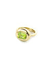 14K Gold Puffy Dome Peridot Ring