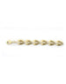 14K Gold .99ct Diamond Line Retro Shape Link Bracelet