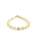 14K Gold .99ct Diamond Line Retro Shape Link Bracelet