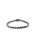 Blue Sapphire Silver Tennis Bracelet