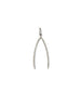 Silver Diamond Wishbone Charm