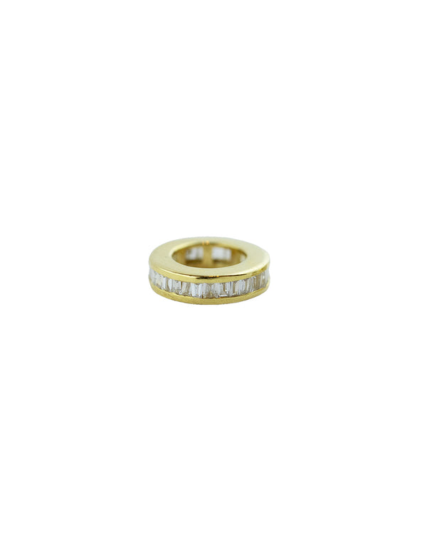 8mm Round 14K Yellow Gold Channel Set Diamond Spacer
