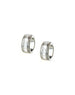 1/2" 18K White Gold Thick 1.15ct Baguette Diamond Hoops