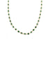 14K Gold Mini Square Malachite Inlay Disco Chain