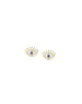 14K Gold Sapphire Evil Eye Lash Studs