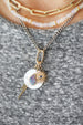 14K Sunburst Evil Eye with Blue Sapphire