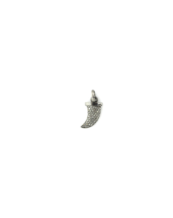 Silver Diamond Horn Charm