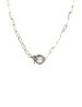 Silver Paper Clip Lock Necklace