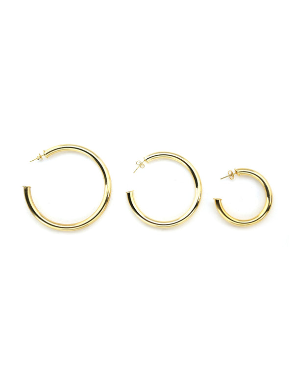 Thick Tube Hoop Earrings