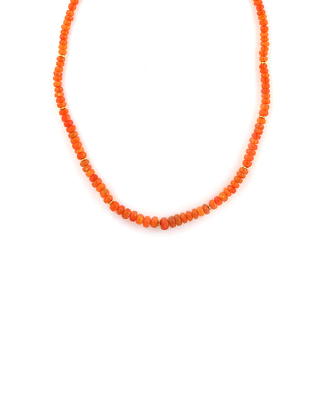 Orange deals opal necklace