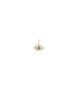 14K Gold Tiny Open Diamond Evil Eye Charm