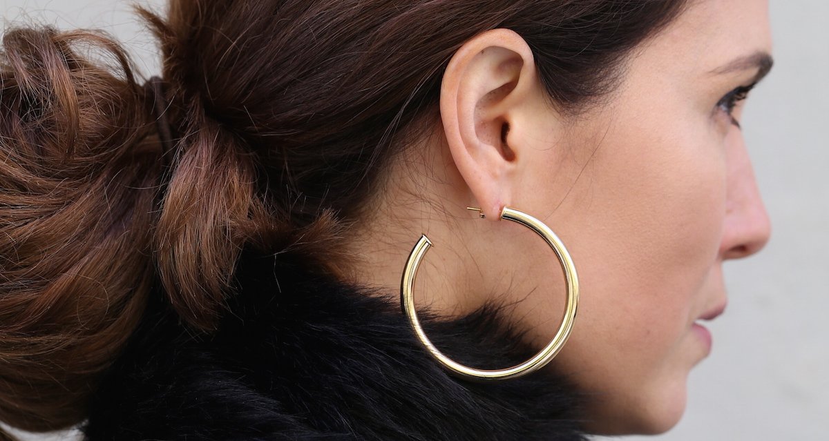 thick hoop earrings