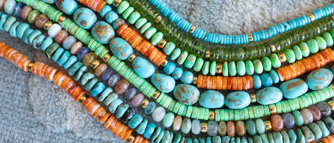 beaded Gemstone necklaces