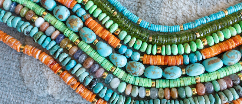 beaded Gemstone necklaces