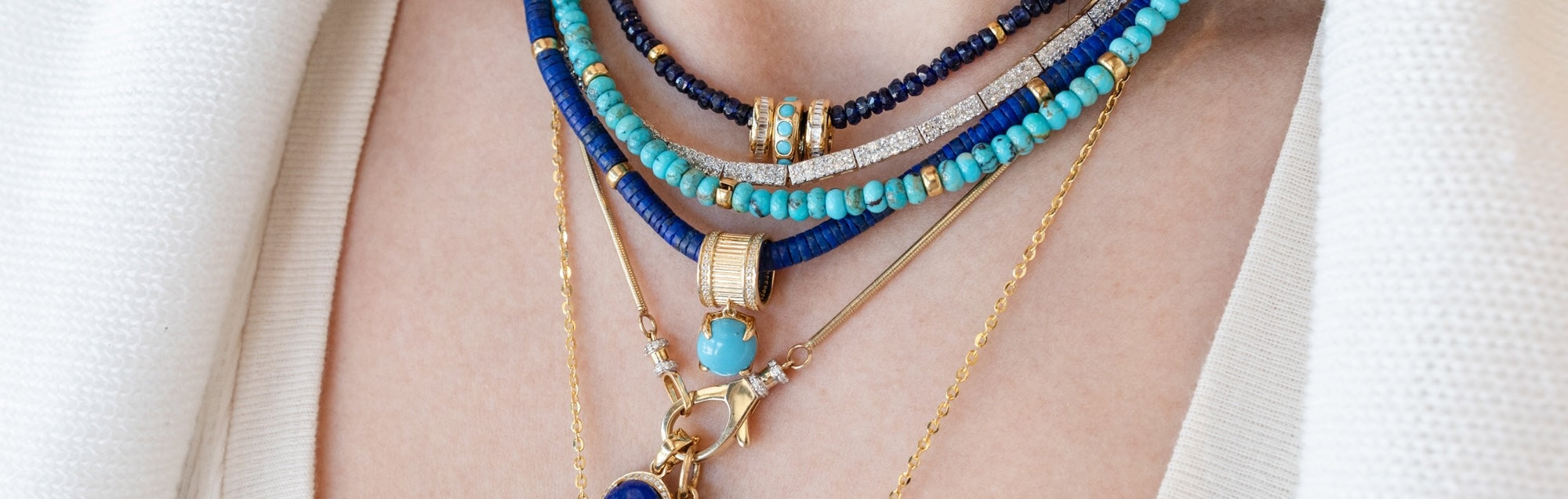 14K Gold Unique Stacking Dainty Necklaces