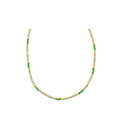 Zircon Green Diopside Mix Rondelle Necklace
