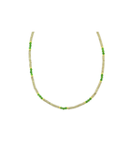 Zircon Green Diopside Mix Rondelle Necklace