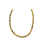 7mm Round Amber Rondelle Beaded Necklace