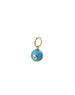 10mm 14K Gold Diamond Turquoise Ball Charm