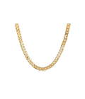14K Gold 6.5mm Flat Cuban Link Necklace