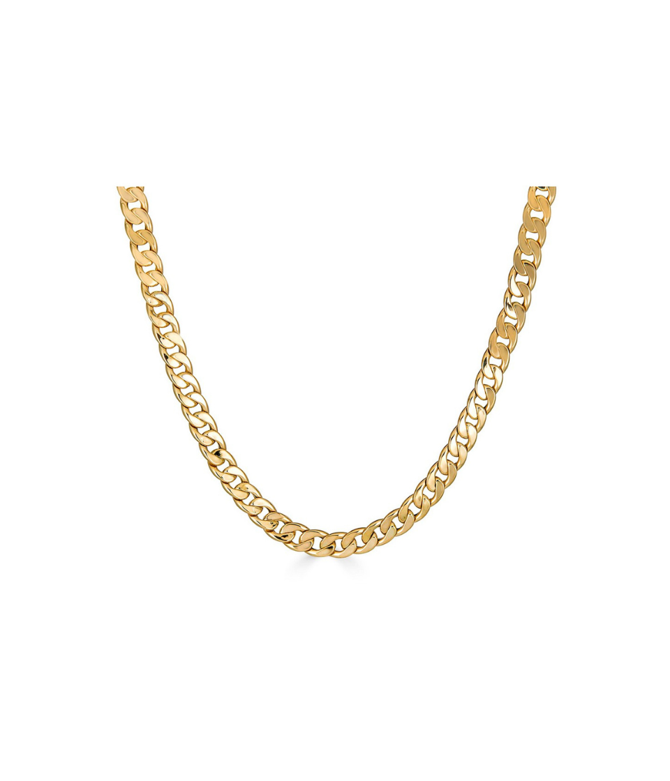 14K Gold 6.5mm Flat Cuban Link Necklace
