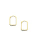 15mm 14K Gold Rectangle Huggies