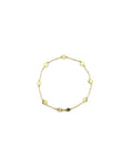 14K Gold Gold Disk Station Bracelet