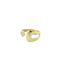 14K Gold Diamond Belt Buckle Ring
